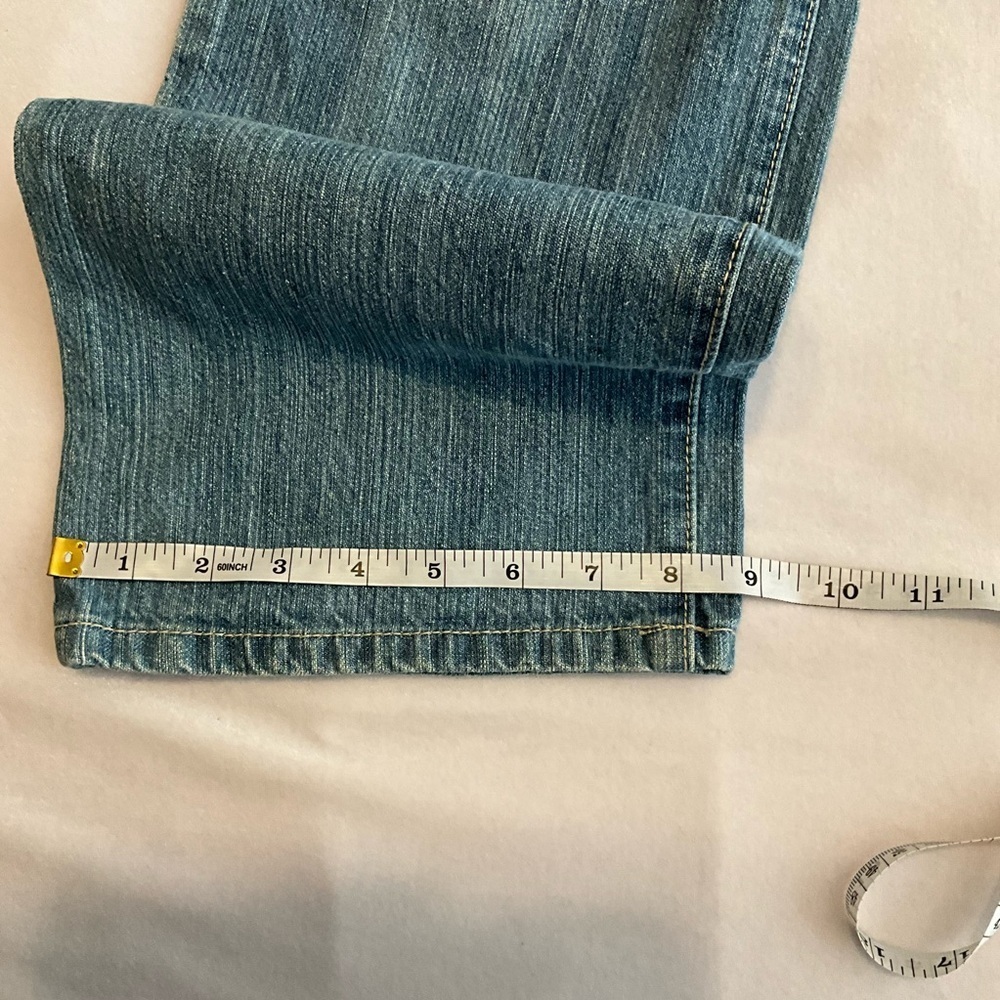 LEI WideLeg Distressed Blue Jeans size 5 - Picture 13 of 13